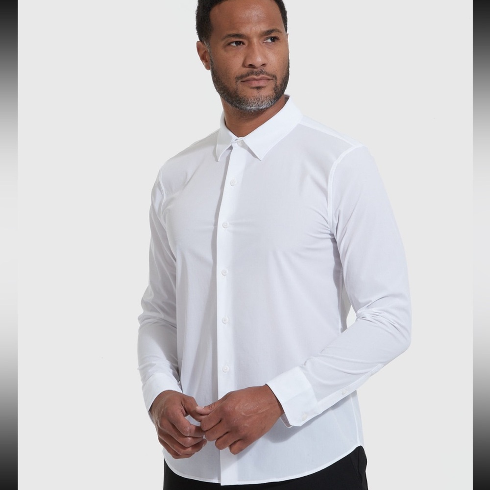 True Classic Men’s White Commuter Dress Shirt